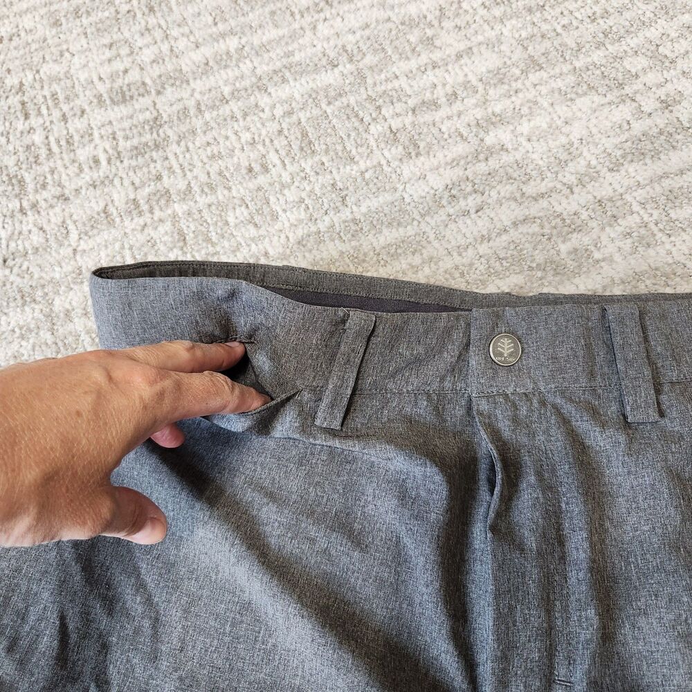 Coolibar men's Sun Protection Avalos Travel Pants Heather Gray size 36 x 30 - Picture 5 of 10